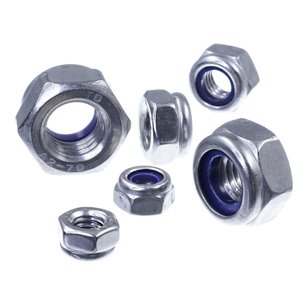 sicherungsmuttern verschiedene ansichten und größen