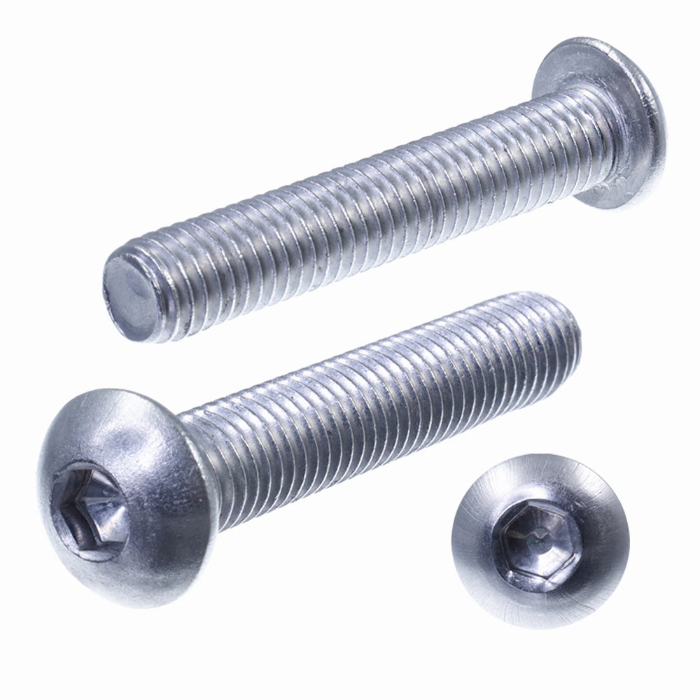 Flachkopsfschrauben seiten und front ansicht