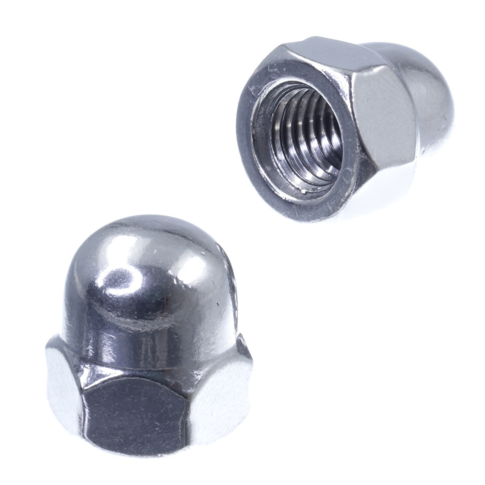 hutmuttern hohe form front und seiten ansicht