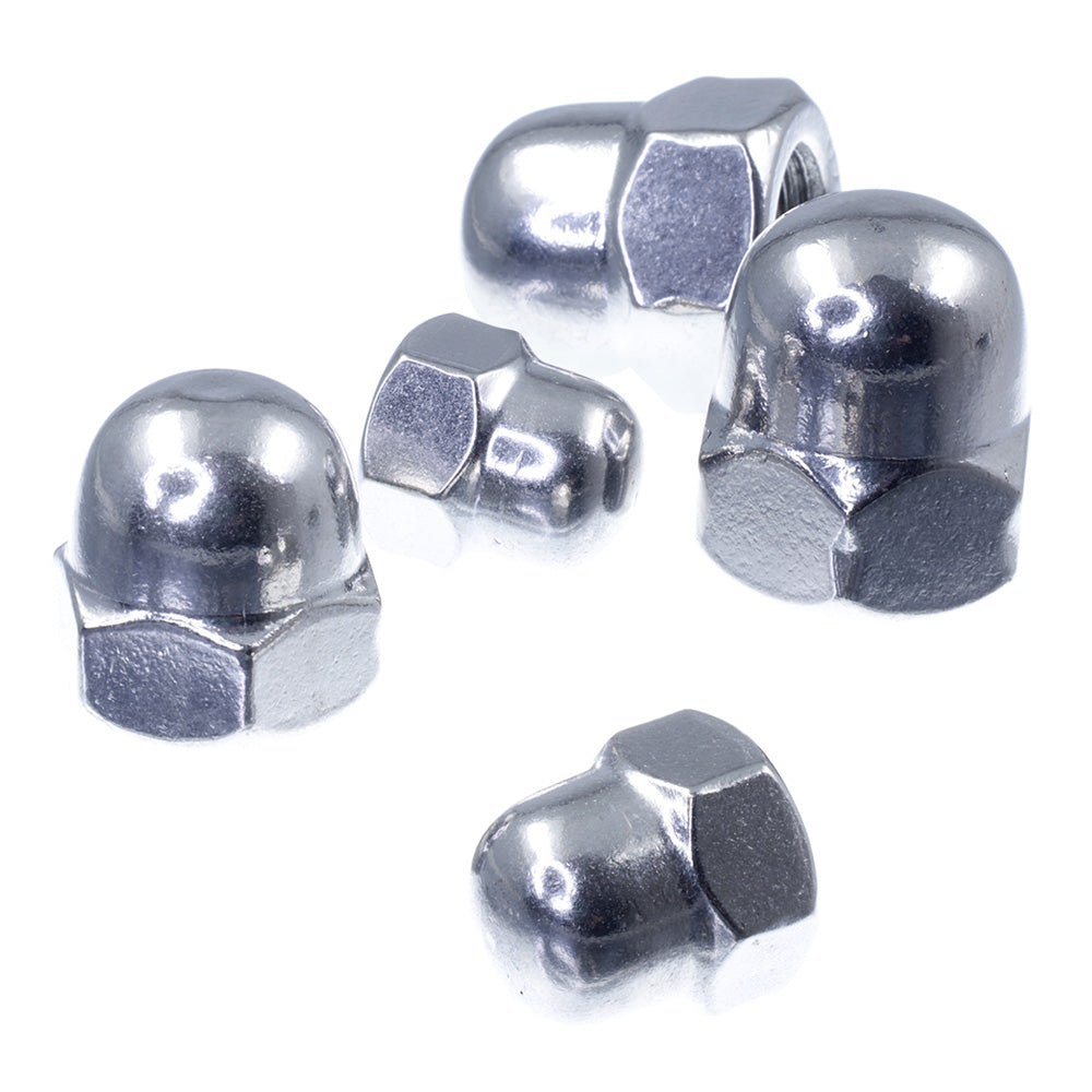 hutmuttern verschiedene ansichten und größen