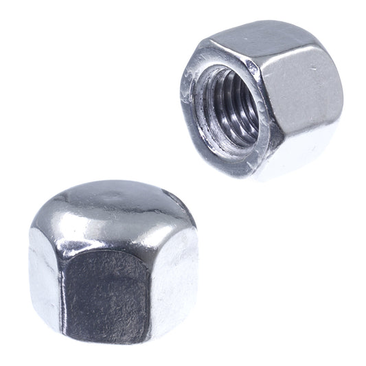 Sechskant-hutmutter niedrig_front und seiten ansicht