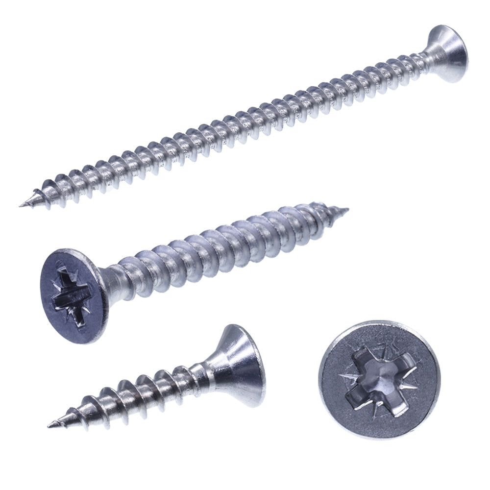 spanplattenschrauben kreuzschlitz pz mit vollgewinde front und seiten ansicht