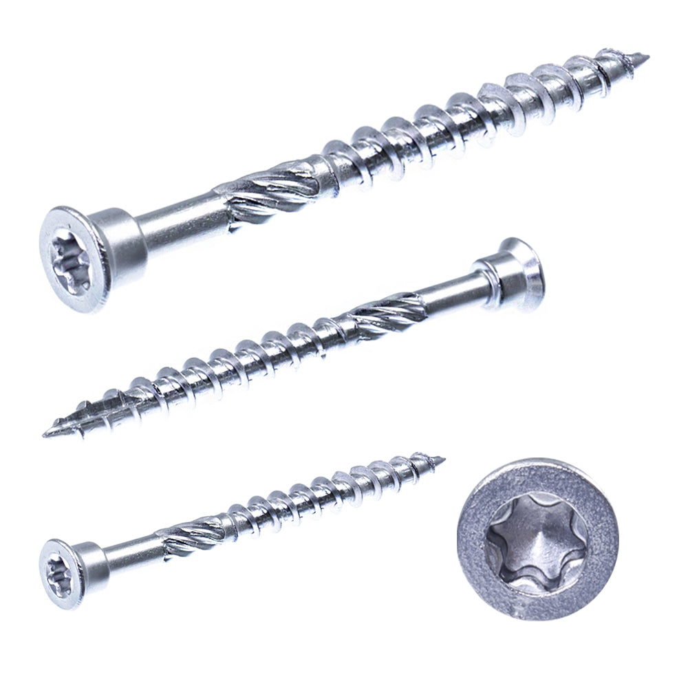 terrassenschrauben mit zylinderkopf front und seiten ansicht