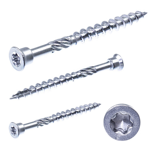 terrassenschrauben mit zylinderkopf front und seiten ansicht