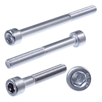 zylinderschraube innensechskant teilgewinde front und seitenansicht