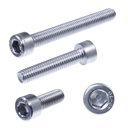 zylinderschrauben innensechskant vollgewinde front und seitenansicht