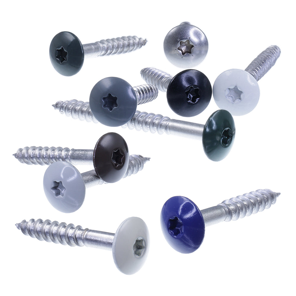 SECCARO Fassadenschraube Ø 4,8 mm, Edelstahl A2, Trespo, Flachrundkopf, TX / Innensechsrund