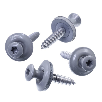 spenglerschrauben steingrau ral 7030 seiten und front ansicht