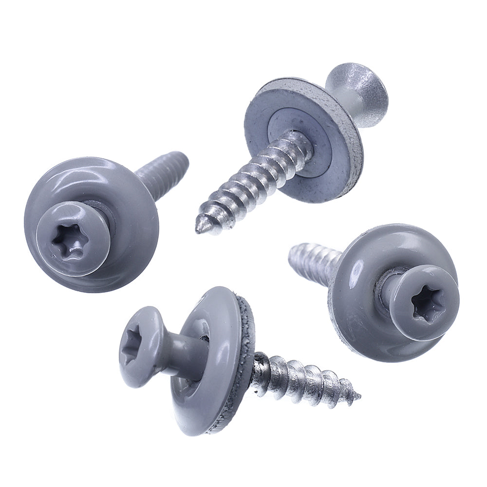 spenglerschrauben steingrau ral 7030 seiten und front ansicht