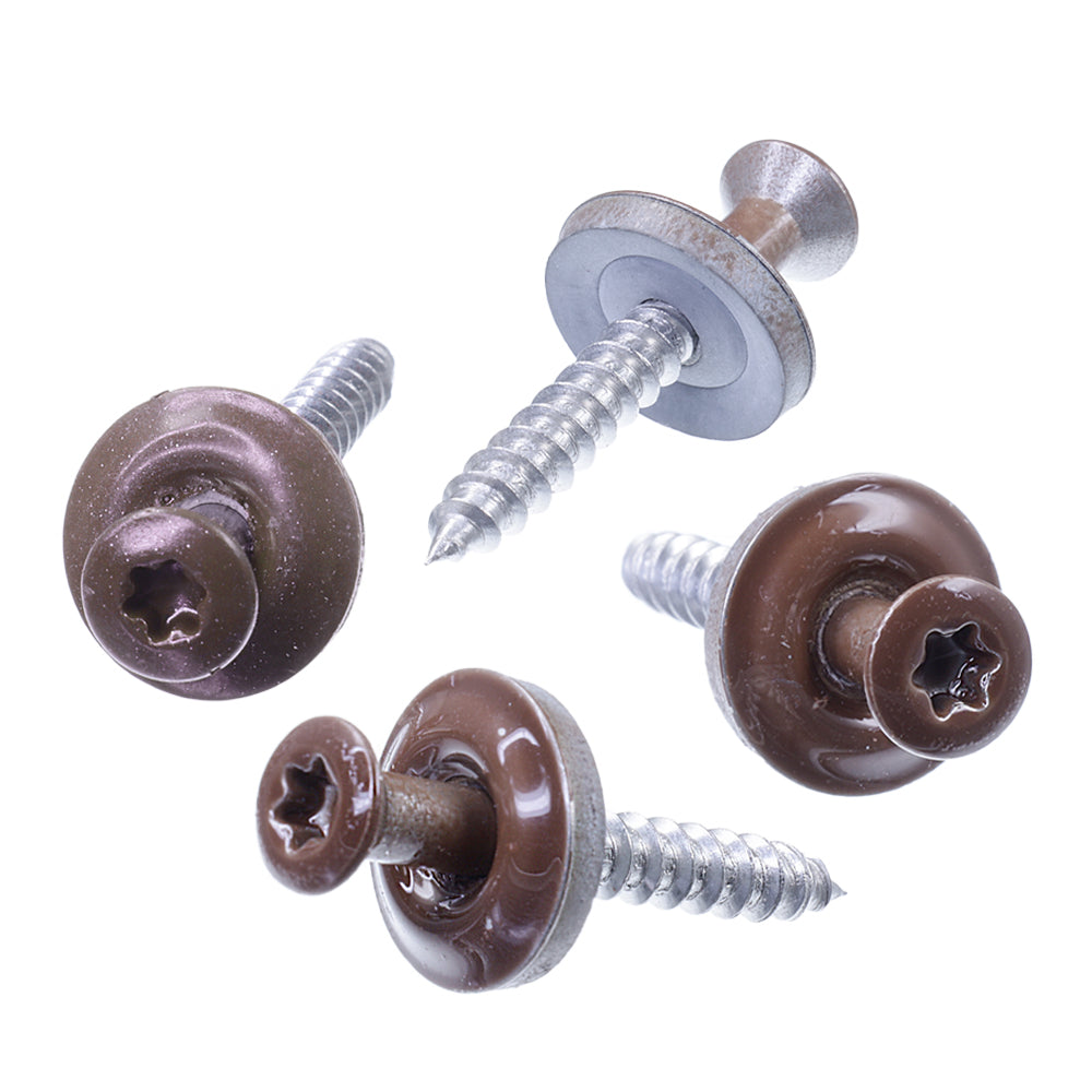 spenglerschrauben nussbraun ral 8011 seiten und front ansicht