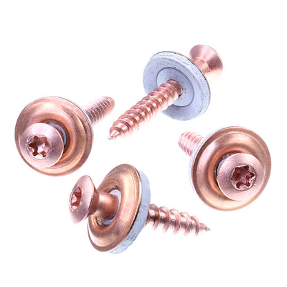 spenglerschrauben kupfer seiten und front ansicht