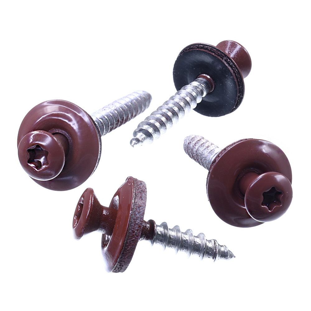 spenglerschrauben oxidrot ral 3009 seiten und front ansicht