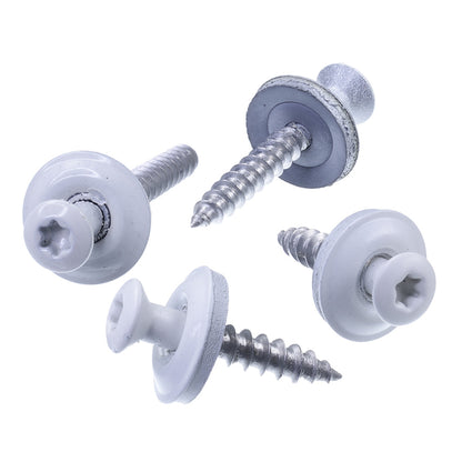 spenglerschrauben reinweiß ral 9010 seiten und front ansicht