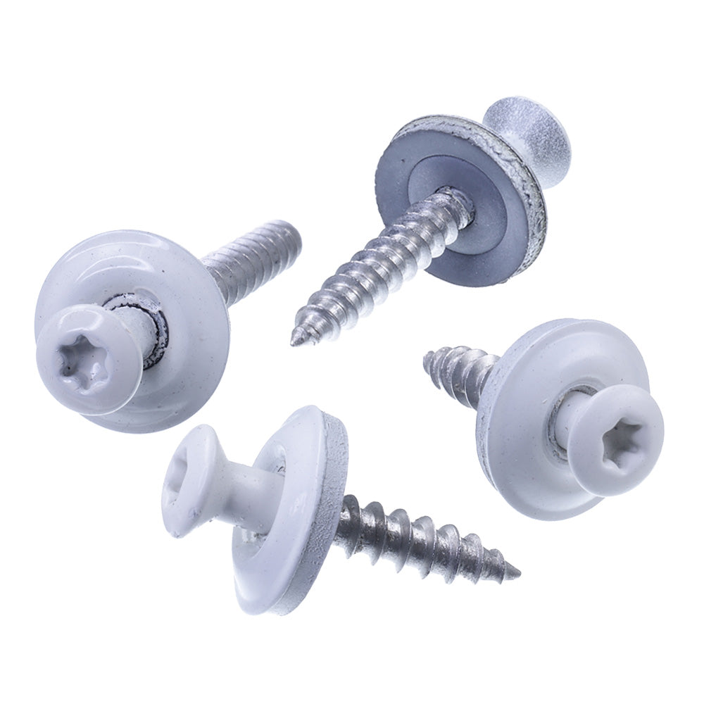 spenglerschrauben reinweiß ral 9010 seiten und front ansicht