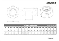 SECCARO Sicherungsmutter M4, Edelstahl V2A VA A2, DIN 985...