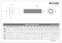 SECCARO Zylinderschraube M5 x 30 mm, Edelstahl V2A VA A2,...