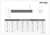 SECCARO Schlossschraube M8 x 30 mm, Edelstahl V2A VA A2,...